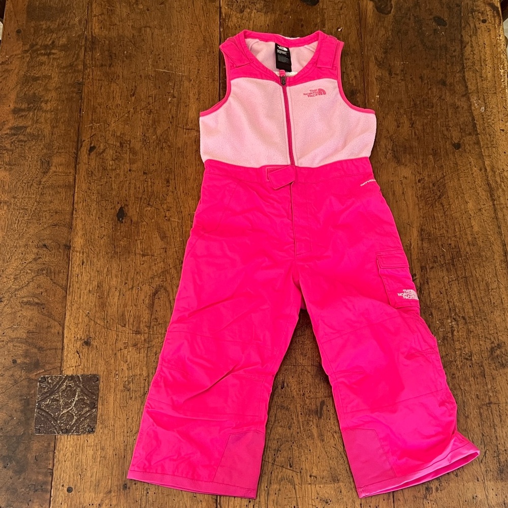 The North Face Kids Bright Pink Overalls